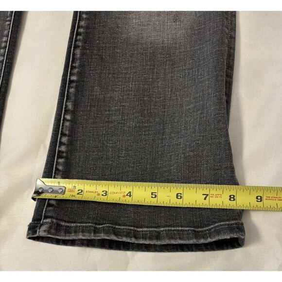 LIVERPOOL Los Angeles The Crop Flare Jeans Women 27/4 Black Stretch Dark Denim - Picture 14 of 15